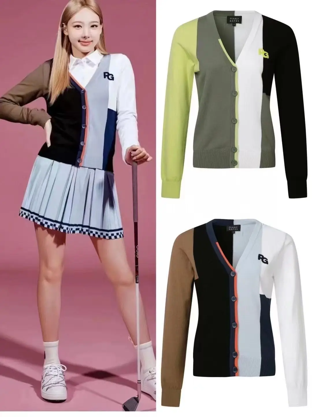 PG Women's Upgraded Core spun Color Contrast Knitted Cardigan Slim Style Perfect Color Matching
PG Women's Upgraded Core spun Color Contrast Knitted Cardigan Slim Style Perfect Color Matching
