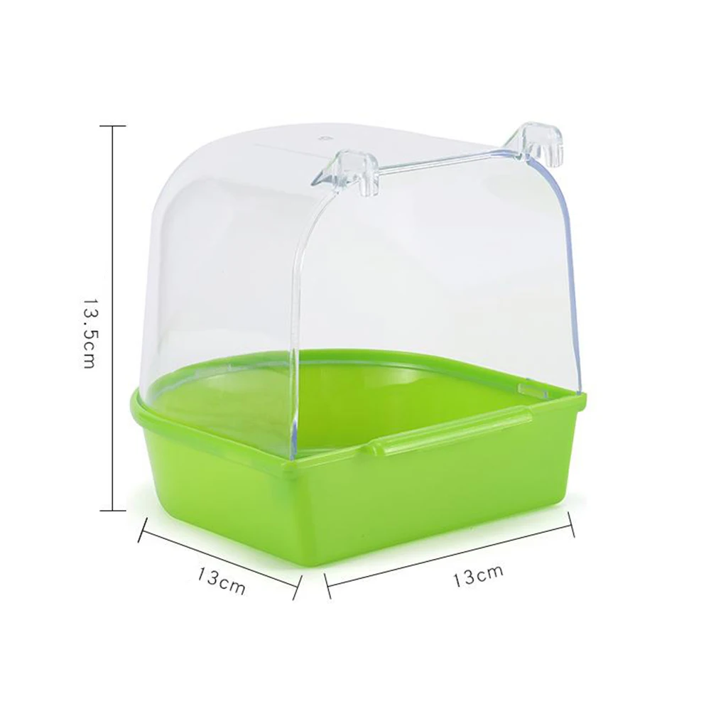 New Hanging Bird Bathtub PVC Plastic Cube Parrots Bathtub Shower Box Cage Accessories Little Bird Canary Pet Supplies
New Hanging Bird Bathtub PVC Plastic Cube Parrots Bathtub Shower Box Cage Accessories Little Bird Canary Pet Supplies