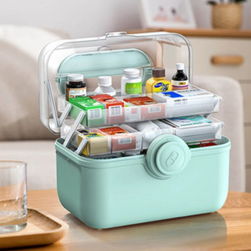 3 Layer Medicine Box with Lock Plastic High Capacity Folding Portable First Aid Kit Storage Box for Medicine Pill Box Organizer
3 Layer Medicine Box with Lock Plastic High Capacity Folding Portable First Aid Kit Storage Box for Medicine Pill Box Organizer