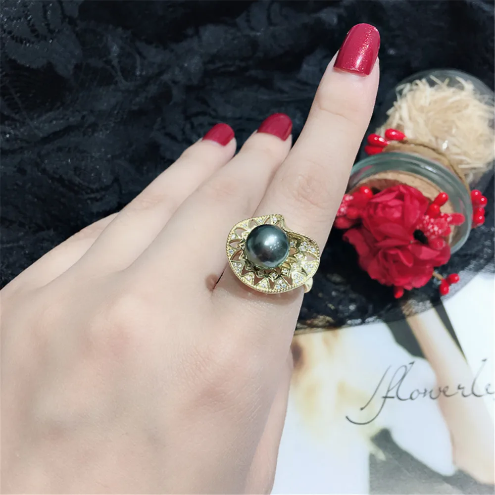 DIY Pearl Accessories S925 Silver Exaggerated pearl ring empty holder can be adjusted with 8-10mm round flat beads No Pearl
DIY Pearl Accessories S925 Silver Exaggerated pearl ring empty holder can be adjusted with 8-10mm round flat beads No Pearl