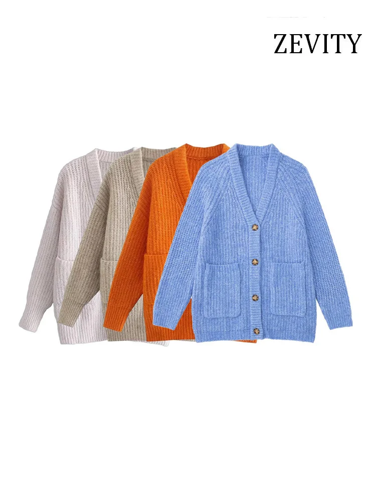 Zevity Women Fashion With Pockets Oversized Knit Cardigan Sweater Vintage Long Sleeve Front Buttons Female Outerwear Chic Tops
Zevity Women Fashion With Pockets Oversized Knit Cardigan Sweater Vintage Long Sleeve Front Buttons Female Outerwear Chic Tops