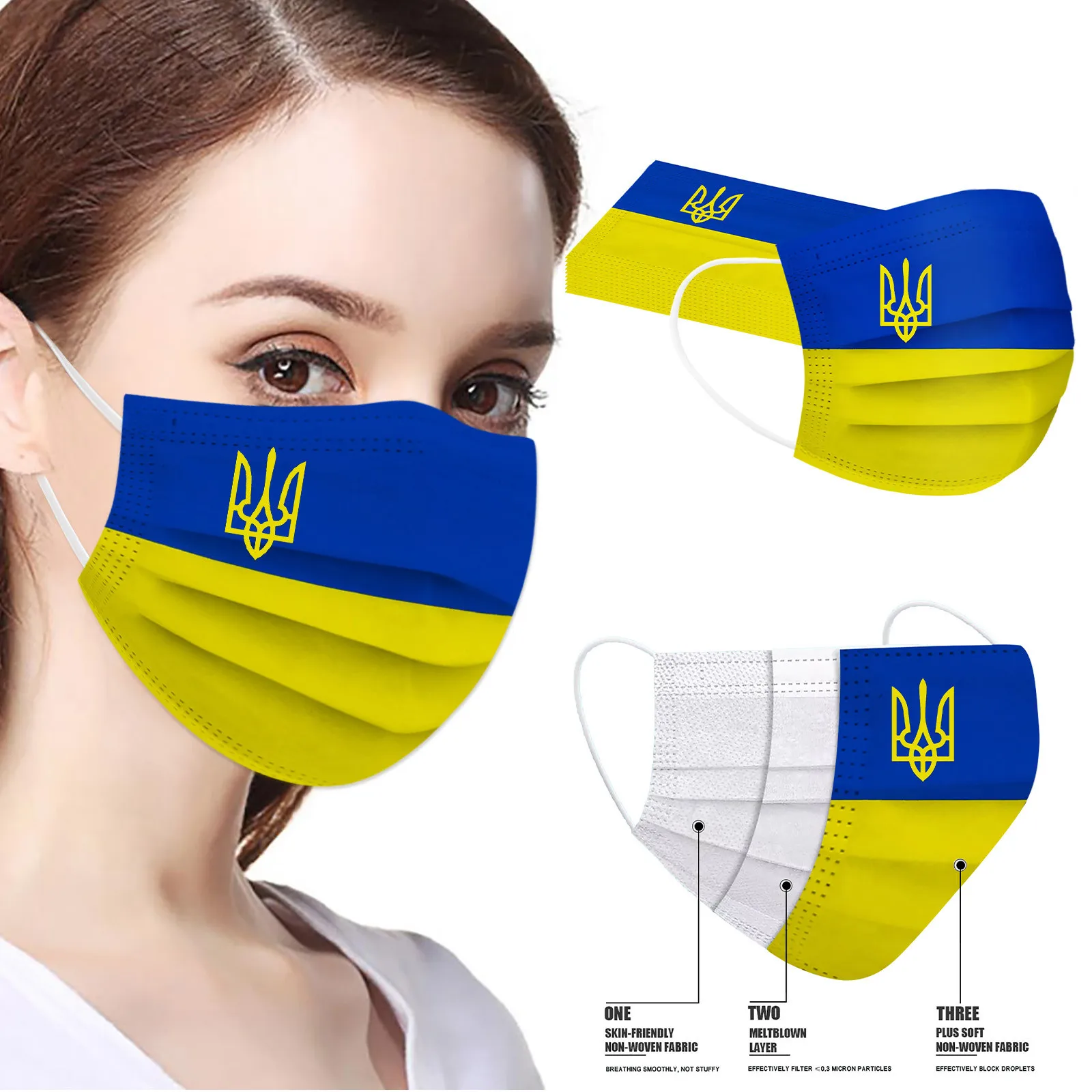 striped printing Ukrainian Adult Disposable Protective Mask Column Fashion Design Comfort Cover Breathable Nonwoven Face Mask
striped printing Ukrainian Adult Disposable Protective Mask Column Fashion Design Comfort Cover Breathable Nonwoven Face Mask
