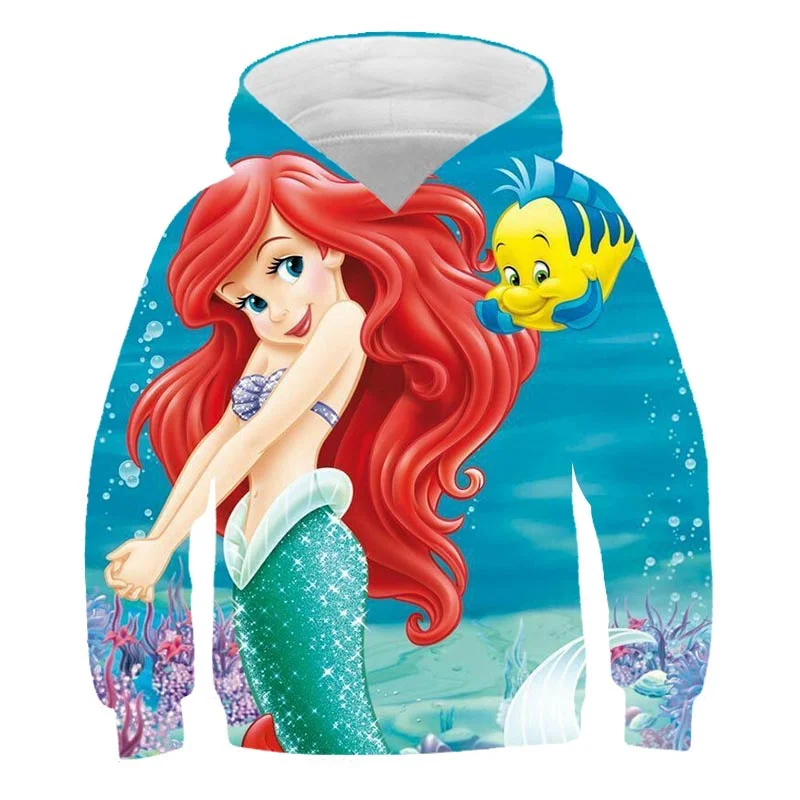 Disney Series Ariel Hoodies Print Girl Sweatshirts Clothes Long Sleeve Spring Autumn Mermaid Hooded Tops Clothing 1-14 Years Old
Disney Series Ariel Hoodies Print Girl Sweatshirts Clothes Long Sleeve Spring Autumn Mermaid Hooded Tops Clothing 1-14 Years Old