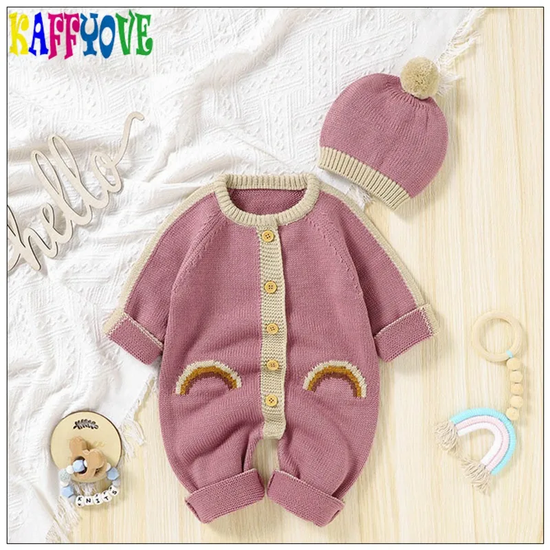 Kids Pullovers Sweaters Full Sleeve Hat Baby Sweater Rainbow Autumn Winter Knit Crewneck Boy Girls Clothes Baby Jumpsuit 0-18M
Kids Pullovers Sweaters Full Sleeve Hat Baby Sweater Rainbow Autumn Winter Knit Crewneck Boy Girls Clothes Baby Jumpsuit 0-18M