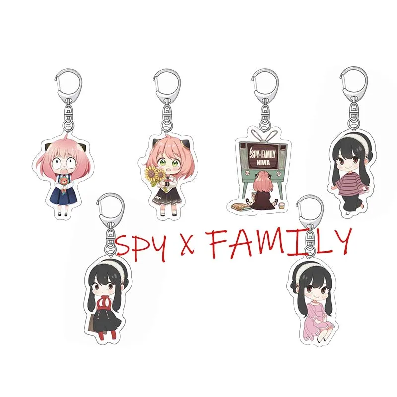 Kawaii SPY X FAMILY Cosplay Keychain Twilight Yor Forger Anya Forger Keyring Cartoon Print Acrylic Key Chain Ring Anime Jewelry
Kawaii SPY X FAMILY Cosplay Keychain Twilight Yor Forger Anya Forger Keyring Cartoon Print Acrylic Key Chain Ring Anime Jewelry