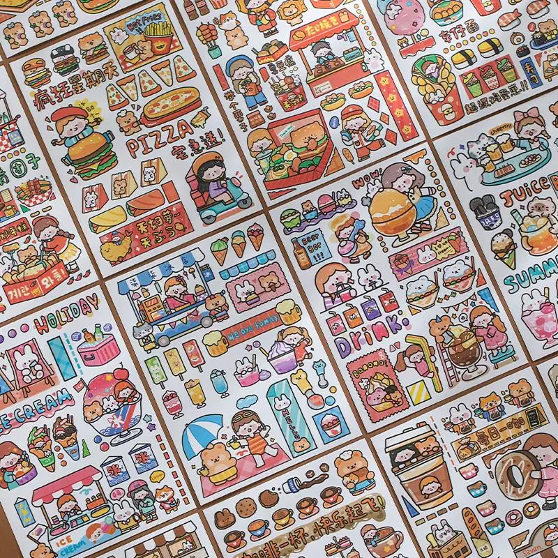 4 Sheets Cute Girls And Food Washi Stickers Kawaii Collage Decor Notebooks Diary Phone Aesthetic Scrapbooking Handmade Supplies
4 Sheets Cute Girls And Food Washi Stickers Kawaii Collage Decor Notebooks Diary Phone Aesthetic Scrapbooking Handmade Supplies