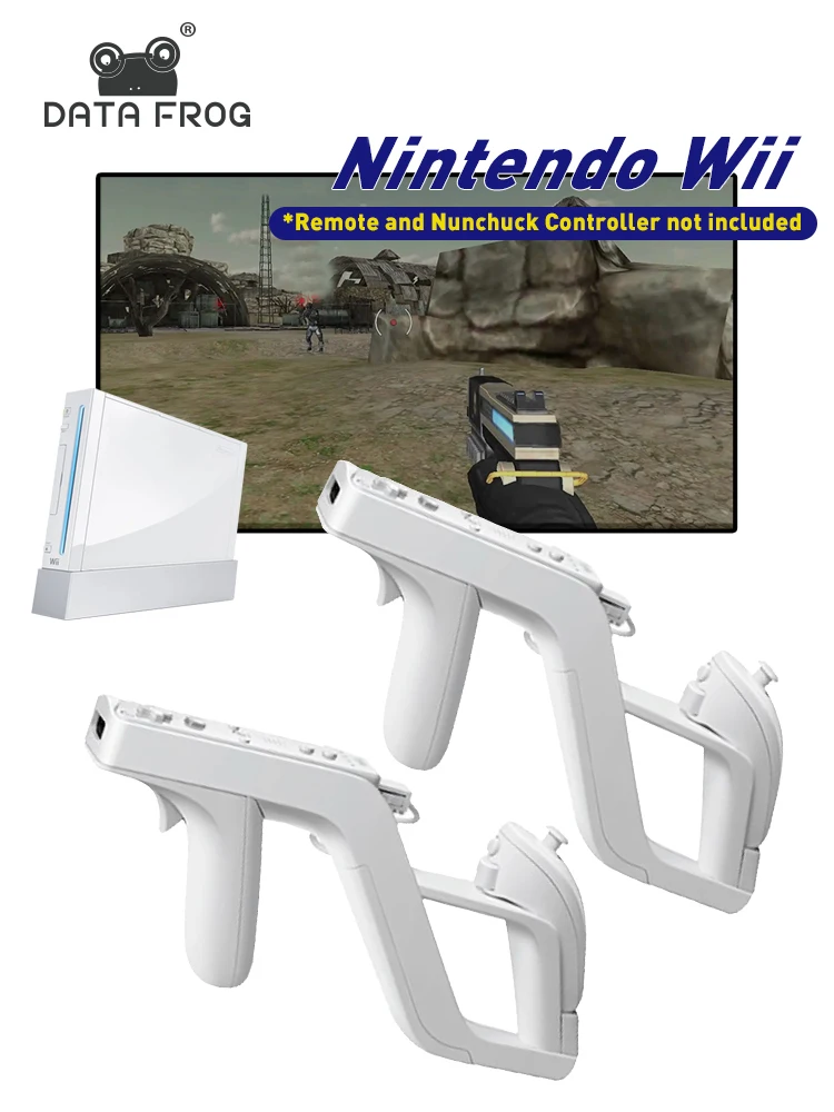 

Data Frog Shooting Games Zapper Gun for Nintendo Wii Zapper Nunchuk Motion Plus Remote Controller Game For Resident Evil 2022