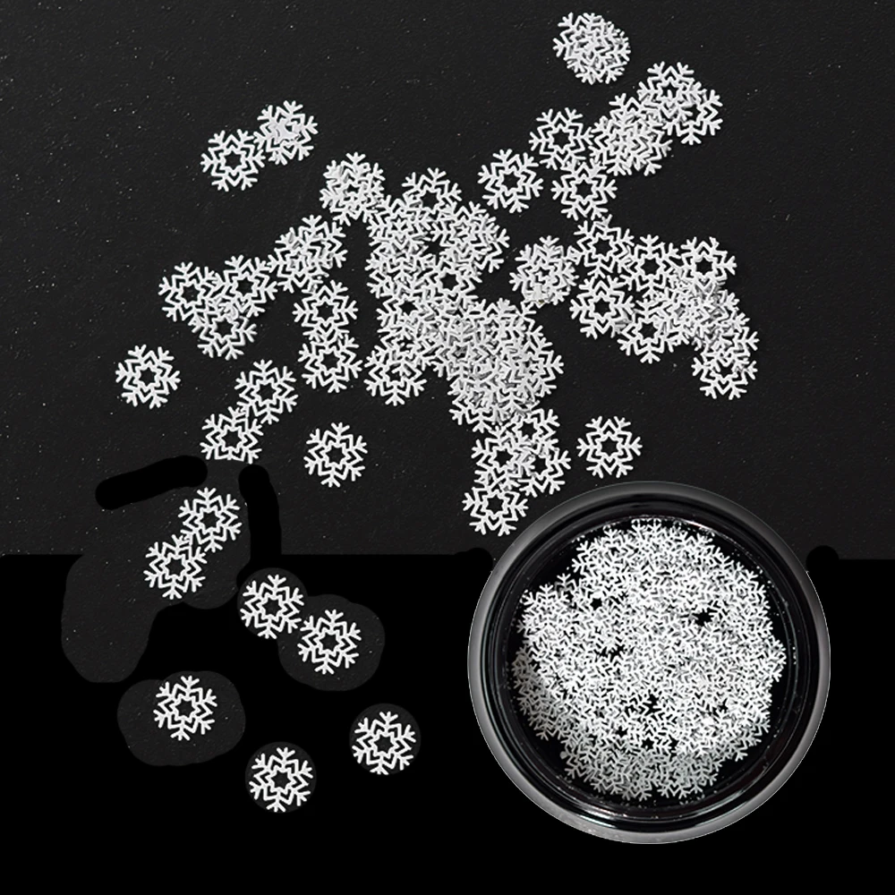 1JAR Nail Glitter Christmas Gold/White Snowflakes Nail Art Sequins 3d Xmas Metal Studs Nail Flakes Confetti Sequins Decoration
1JAR Nail Glitter Christmas Gold/White Snowflakes Nail Art Sequins 3d Xmas Metal Studs Nail Flakes Confetti Sequins Decoration