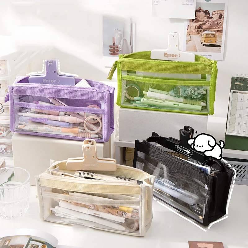 High Quality Simplie Style Large Capacity 6-layer Transparent Four Colors Pencil Bags Student Stationery Storage School Supplies
High Quality Simplie Style Large Capacity 6-layer Transparent Four Colors Pencil Bags Student Stationery Storage School Supplies