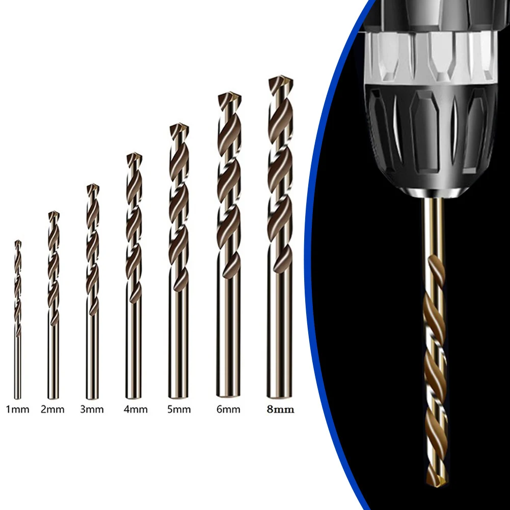 7pcs M35 Cobalt Drill Bit 1/2/3/4/5/6/8mm High Speed Steel Drill Bits Set Metal Wood Working Straight Shank Drill Bit Power Tool
7pcs M35 Cobalt Drill Bit 1/2/3/4/5/6/8mm High Speed Steel Drill Bits Set Metal Wood Working Straight Shank Drill Bit Power Tool