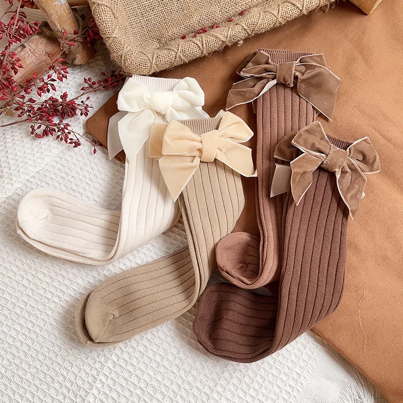 Velvet Autumn Soft Years Cotton High Long Socks Bows Princess Children Socks Baby Spring Girls 1-8 Knee Socks New Todders Tube
Velvet Autumn Soft Years Cotton High Long Socks Bows Princess Children Socks Baby Spring Girls 1-8 Knee Socks New Todders Tube