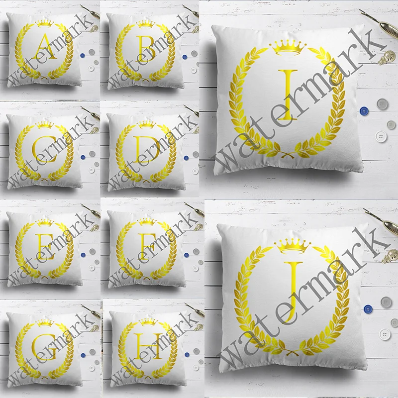 Gold Pattern Letter Decorative Cushion Cover Pillow Pillowcase Polyester 45*45 Throw Pillows Home Decor Pillowcover Accesorios
Gold Pattern Letter Decorative Cushion Cover Pillow Pillowcase Polyester 45*45 Throw Pillows Home Decor Pillowcover Accesorios