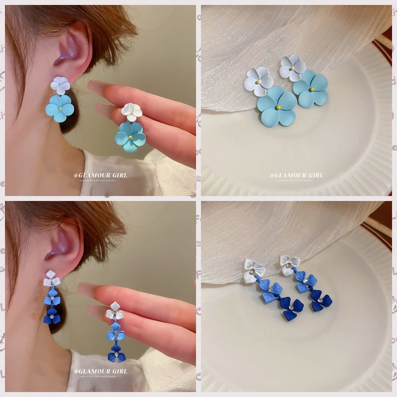 Simple Sweet White Blue Flower Drop Earrings for Women Girls Cute Temperament Petal Daily Holiday Earrings Y2K Kpop Jewelry Gift
Simple Sweet White Blue Flower Drop Earrings for Women Girls Cute Temperament Petal Daily Holiday Earrings Y2K Kpop Jewelry Gift