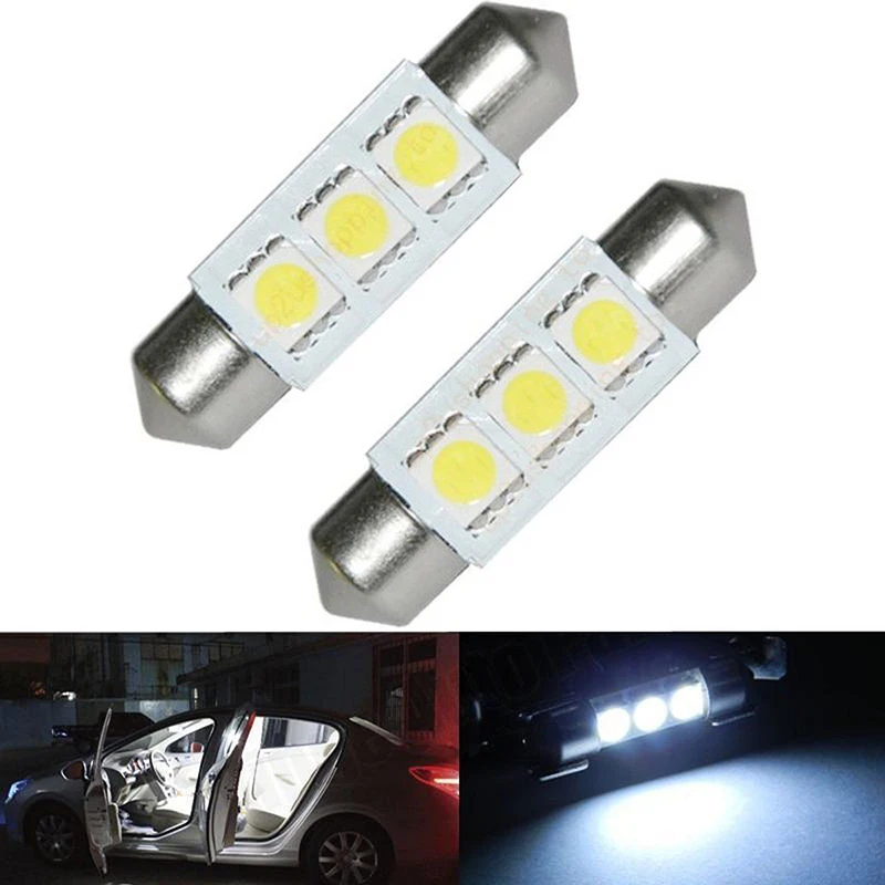 Dome Car Lights License Plate 4pcs Replacement Kit Accessories Set White 36mm DC12V 3-LED Festoon SMD
Dome Car Lights License Plate 4pcs Replacement Kit Accessories Set White 36mm DC12V 3-LED Festoon SMD