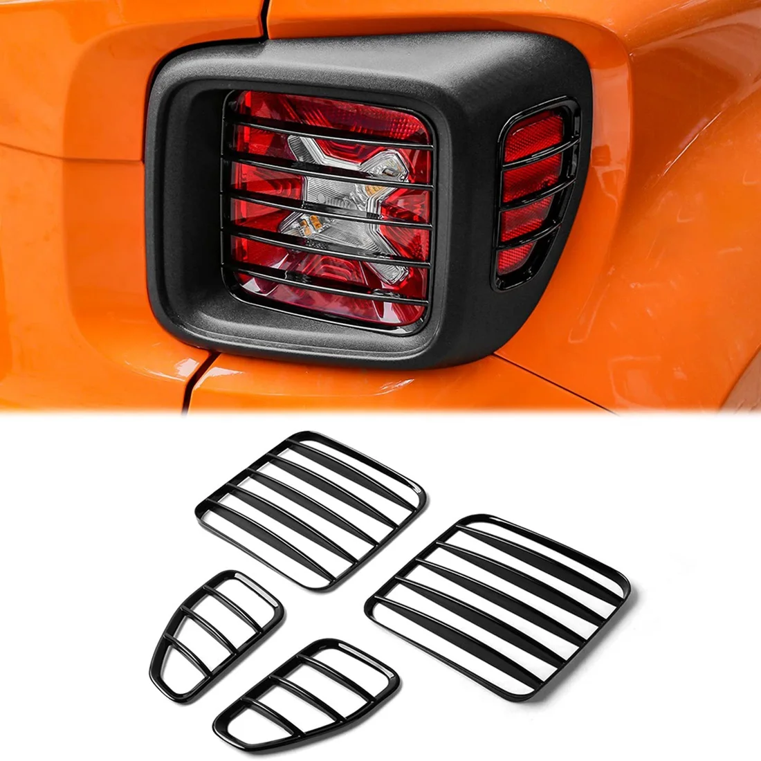 Tail Light Lamp Covers Blinds ABS Rear Taillight Guard for Jeep Renegade 2016 2017 2018 2019 2020 2021, Black
Tail Light Lamp Covers Blinds ABS Rear Taillight Guard for Jeep Renegade 2016 2017 2018 2019 2020 2021, Black