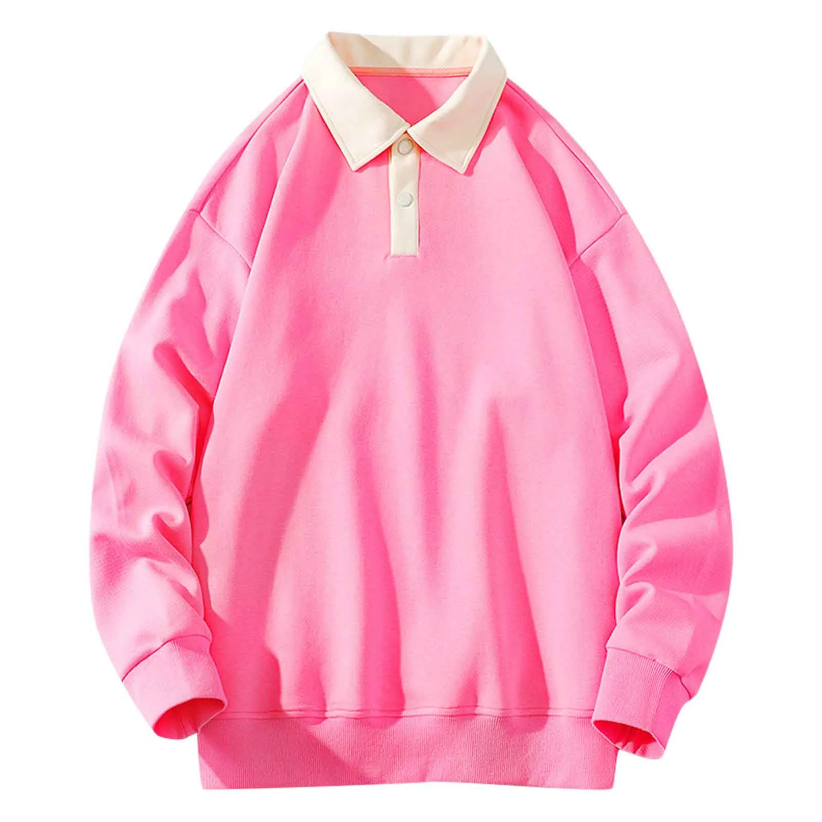 Vintage Sweater Men'S Loose Polo Shirt Couple Costume T-Shirt Sweet Pink Lapel Sweatshirts Women Spring Autumn Long Sleeve Korea
Vintage Sweater Men'S Loose Polo Shirt Couple Costume T-Shirt Sweet Pink Lapel Sweatshirts Women Spring Autumn Long Sleeve Korea