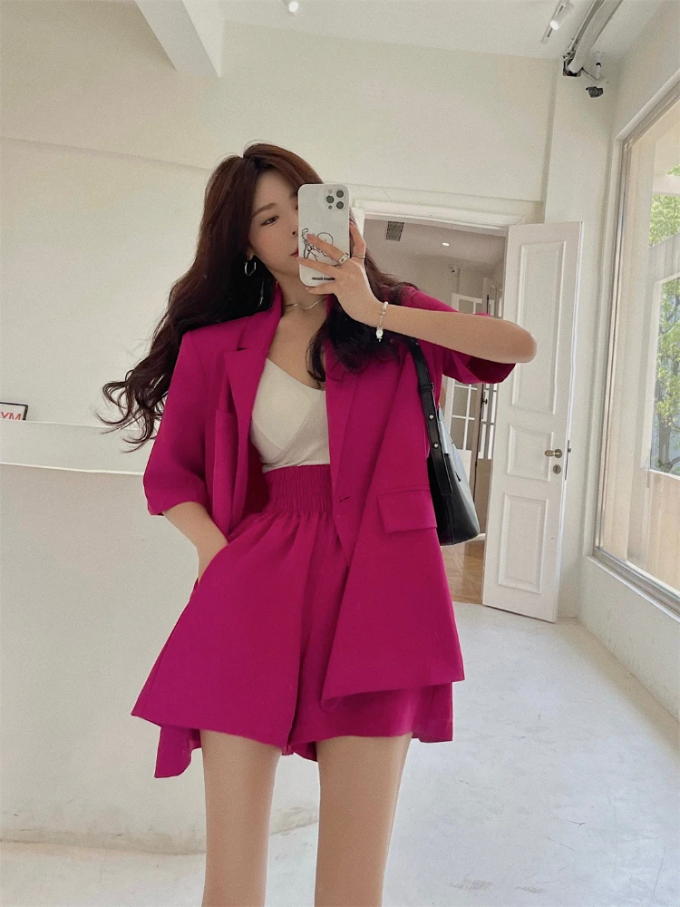 Insozkdg Shorts Suit Sexy Temperament Cardigan Fashion Leisure Suit Coat Women 2 Piece Women Short Set Blazer 2 Pieces Offic 
Insozkdg Shorts Suit Sexy Temperament Cardigan Fashion Leisure Suit Coat Women 2 Piece Women Short Set Blazer 2 Pieces Offic