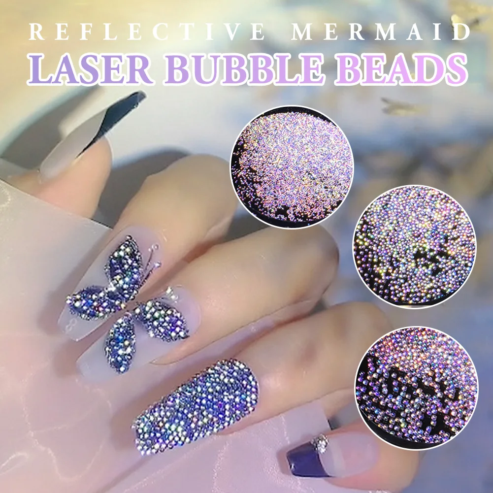 Mini Laser Caviar Beads Sparkly Laser Reflective Glass Beads Bubble Balls DIY Nail Art Decoration Manicure Mini 3D Decorations
Mini Laser Caviar Beads Sparkly Laser Reflective Glass Beads Bubble Balls DIY Nail Art Decoration Manicure Mini 3D Decorations