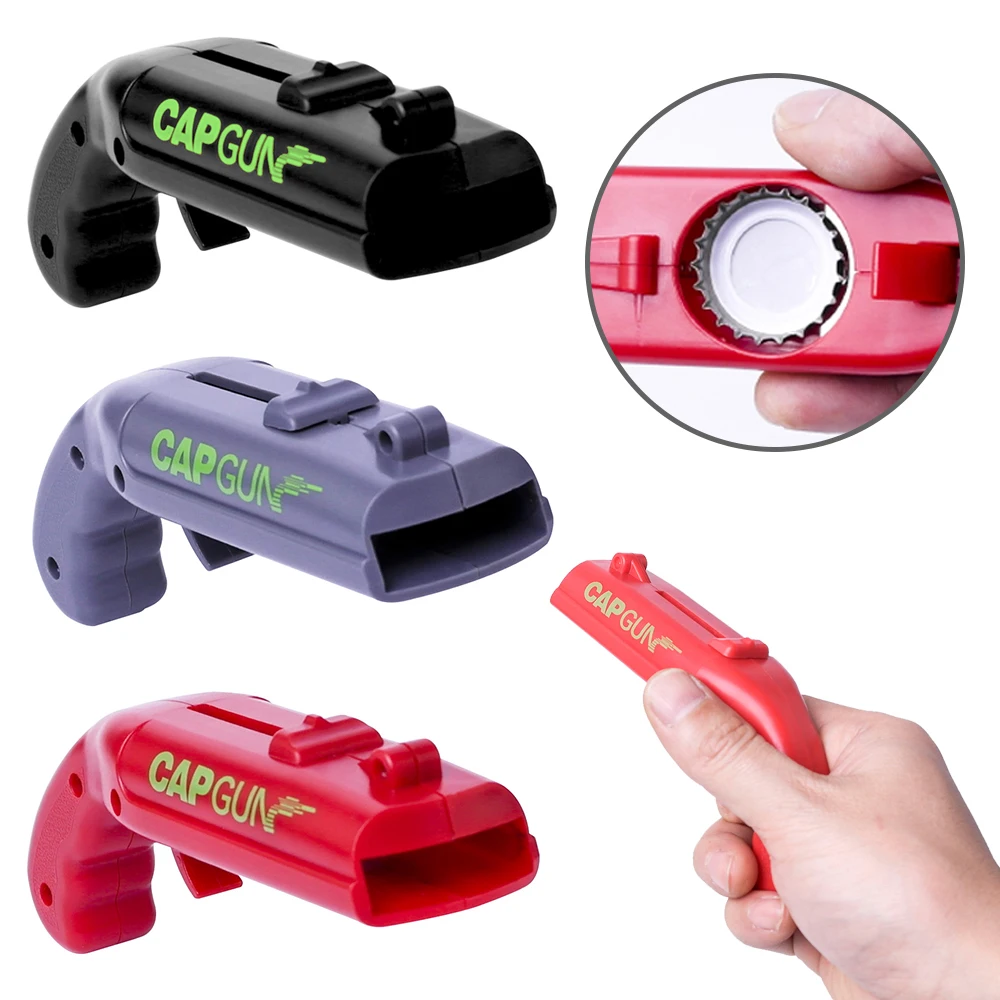 Firing Cap Gun Bottle Beer Opener Flying Cap Launcher Bottle Cap Gun Opener For Christmas Party Decoration Kitchen Tools gadget
Firing Cap Gun Bottle Beer Opener Flying Cap Launcher Bottle Cap Gun Opener For Christmas Party Decoration Kitchen Tools gadget