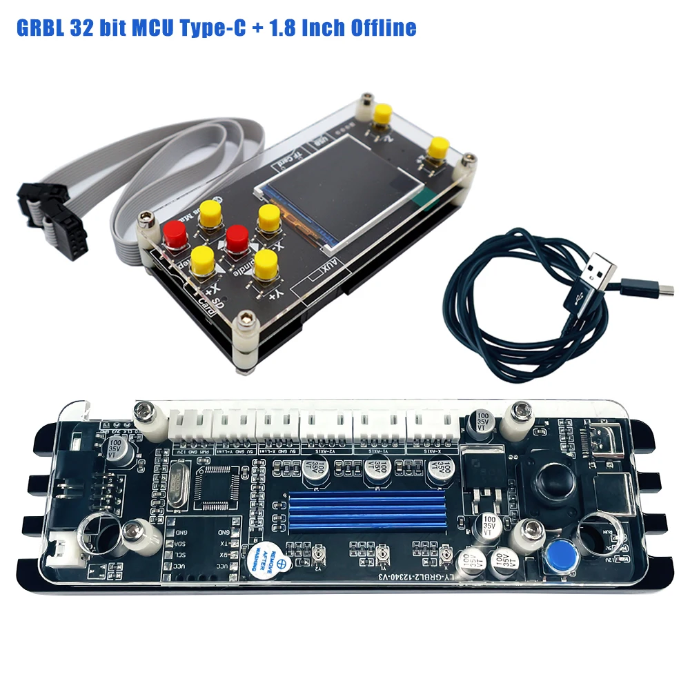 DIY Engraving Machine GRBL 32 Bit MCU Type-C USB Port Laser 2-axis X / Y Axis Control Board Offline Integrated Driver Board
DIY Engraving Machine GRBL 32 Bit MCU Type-C USB Port Laser 2-axis X / Y Axis Control Board Offline Integrated Driver Board