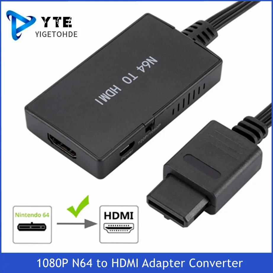 YIGETOHDE N64 to HDMI Converter Plug and Play 1080P For N64 To HDMI Converter Cable HDMI Cable For N64 & Super SNES and NGC
YIGETOHDE N64 to HDMI Converter Plug and Play 1080P For N64 To HDMI Converter Cable HDMI Cable For N64 & Super SNES and NGC