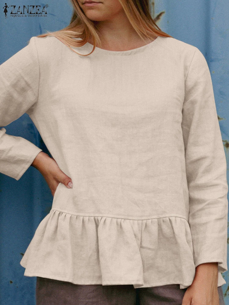 Elegant Ruffle Hem Blusas Work Blouses ZANZEA Fashion Blouse For Women Autumn Long Sleeve Top Causal Solid Color Cotton Shirt
Elegant Ruffle Hem Blusas Work Blouses ZANZEA Fashion Blouse For Women Autumn Long Sleeve Top Causal Solid Color Cotton Shirt