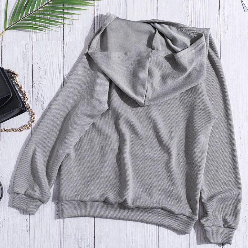 

Women Long Sleeve Button Cowl Neck Hoodies Solid Color Loose Tunic Sweatshirt drop shipping