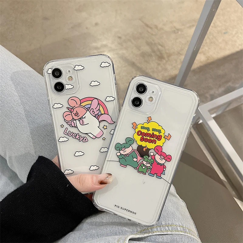 Creative Personality Cute Cartoon Flying Pig Transparent Soft Shell For iphone 11 12 13 Pro Max XR X Xs 6 7 8 Plus Phone Case
Creative Personality Cute Cartoon Flying Pig Transparent Soft Shell For iphone 11 12 13 Pro Max XR X Xs 6 7 8 Plus Phone Case