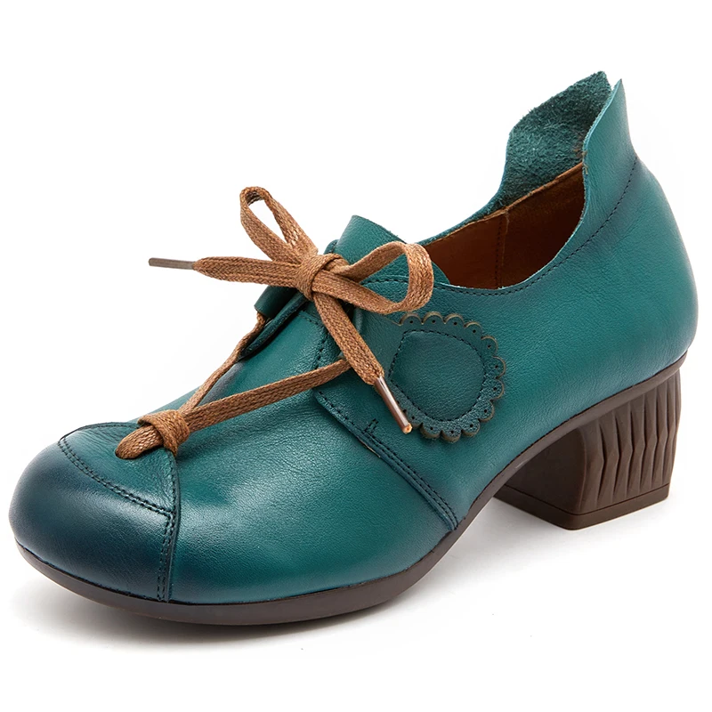Retro Pumps Women Shoes Genuine Leather Lace-Up Comfortable Soft 2022 New Spring Autumn Handmade Concise Ladies Shoes
Retro Pumps Women Shoes Genuine Leather Lace-Up Comfortable Soft 2022 New Spring Autumn Handmade Concise Ladies Shoes