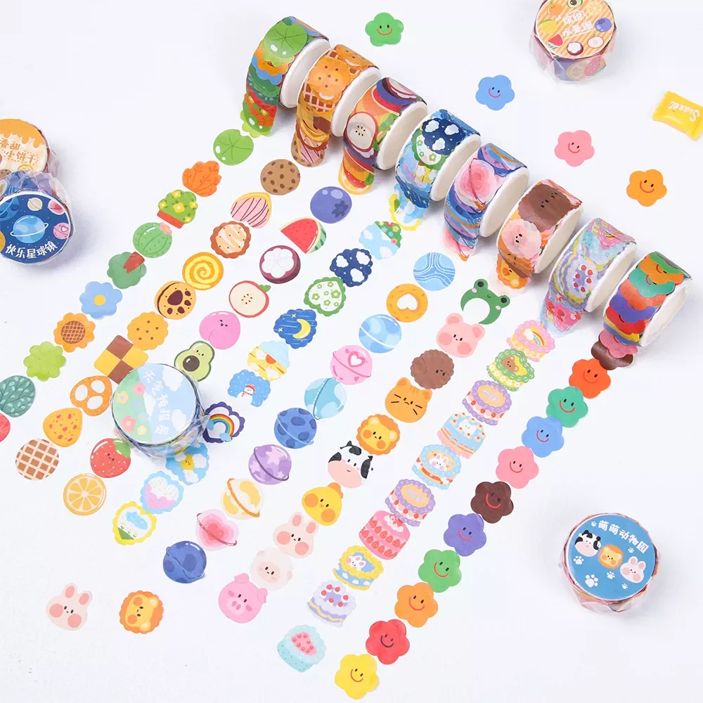 100Pcs/Roll Creative Kawaii Single Washi Tape Sticky Paper Cartoon Animals Fruit Pattern Tape Hand Account Crafts Scrapbooking
100Pcs/Roll Creative Kawaii Single Washi Tape Sticky Paper Cartoon Animals Fruit Pattern Tape Hand Account Crafts Scrapbooking
