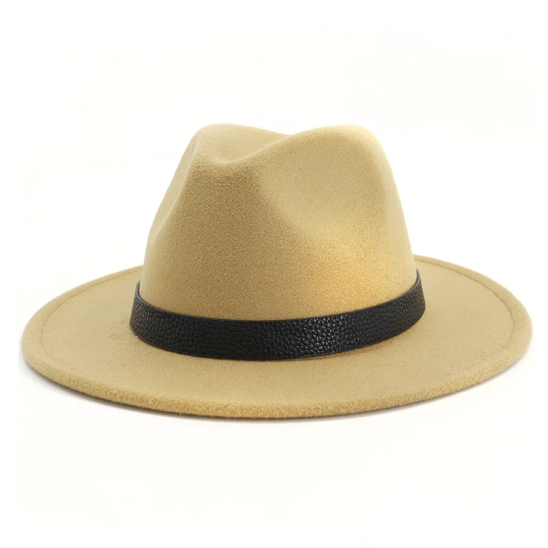 2022 New Fedora Hat Black Leather Belt Ladies Hat Decoration Felt Hats For Women Wool Blend Simple British Style Men Panama Hat
2022 New Fedora Hat Black Leather Belt Ladies Hat Decoration Felt Hats For Women Wool Blend Simple British Style Men Panama Hat