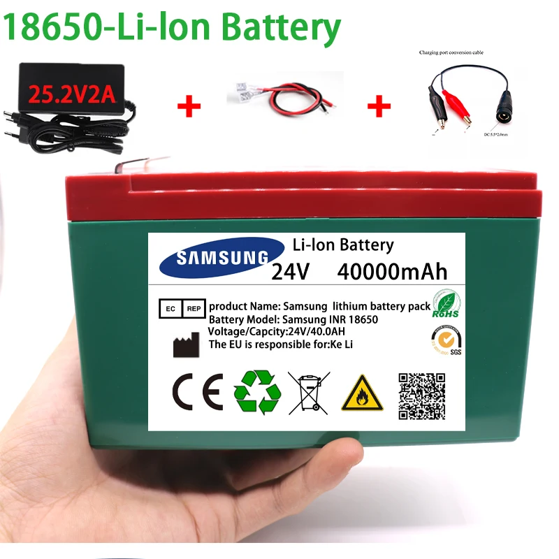 24V 40/50/60Ah 18650 Li-ion Battery Pack Electric Bicycle Moped /Electric/Lithium Ion Battery Pack+ 2A Charger
24V 40/50/60Ah 18650 Li-ion Battery Pack Electric Bicycle Moped /Electric/Lithium Ion Battery Pack+ 2A Charger