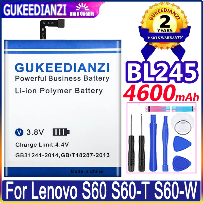 High Quality Replacement Phone Battery BL 245 For Lenovo S60 S60A S60W S60T BL245 4600mAh Battery Li-polym Bateria +Tools
High Quality Replacement Phone Battery BL 245 For Lenovo S60 S60A S60W S60T BL245 4600mAh Battery Li-polym Bateria +Tools