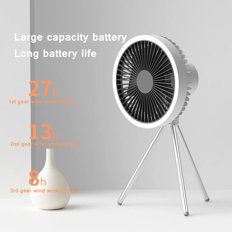 10000mAh USB Tripod Camping Fan With Power Bank Light Rechargeable Desktop Portable Circulator Wireless Ceiling Electric Fan
10000mAh USB Tripod Camping Fan With Power Bank Light Rechargeable Desktop Portable Circulator Wireless Ceiling Electric Fan