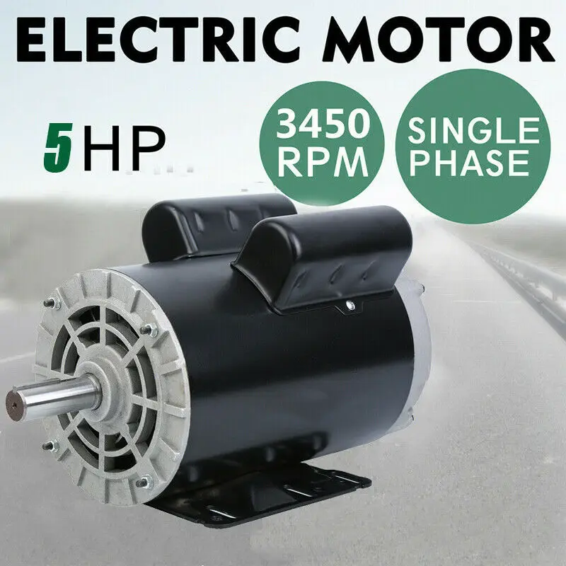 

5Hp Electric Motor Rated Speed 3450 RPM Single Phase Air Compressor Duty Motor