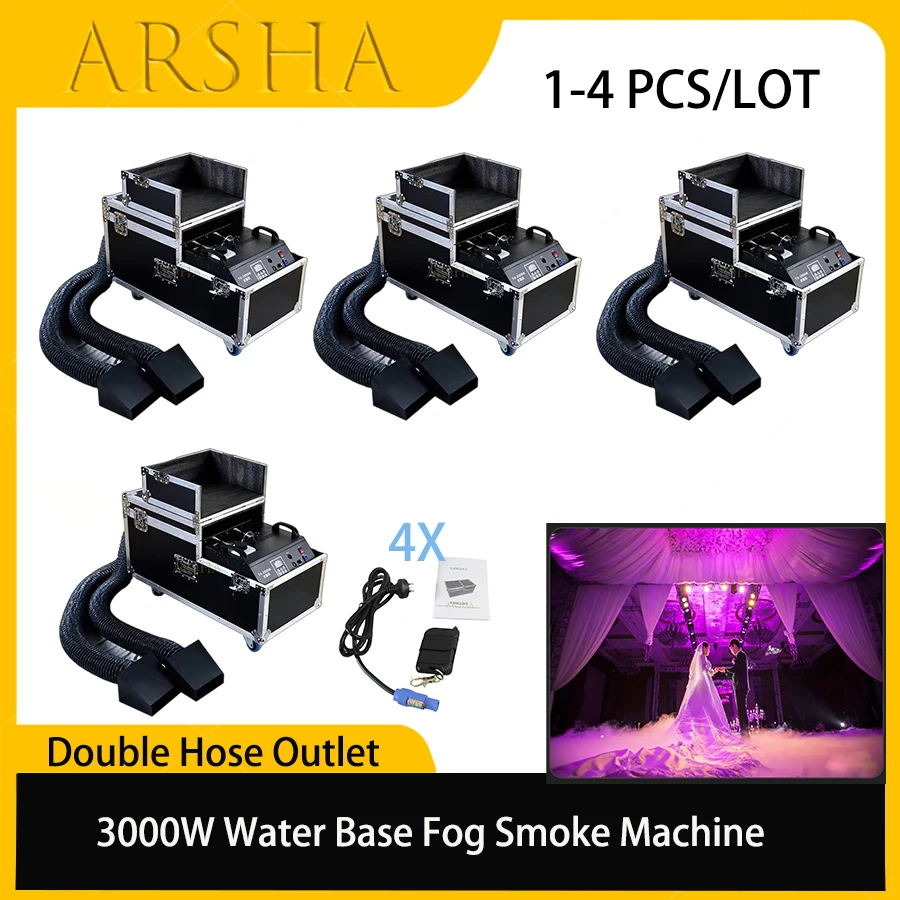 1-4 PCS 3000W Water Fog Machine With Double Hose Outlet DMX Remote Control Water Smoke Stage Effect Low Lying Water Fog Smoke Ma
1-4 PCS 3000W Water Fog Machine With Double Hose Outlet DMX Remote Control Water Smoke Stage Effect Low Lying Water Fog Smoke Ma