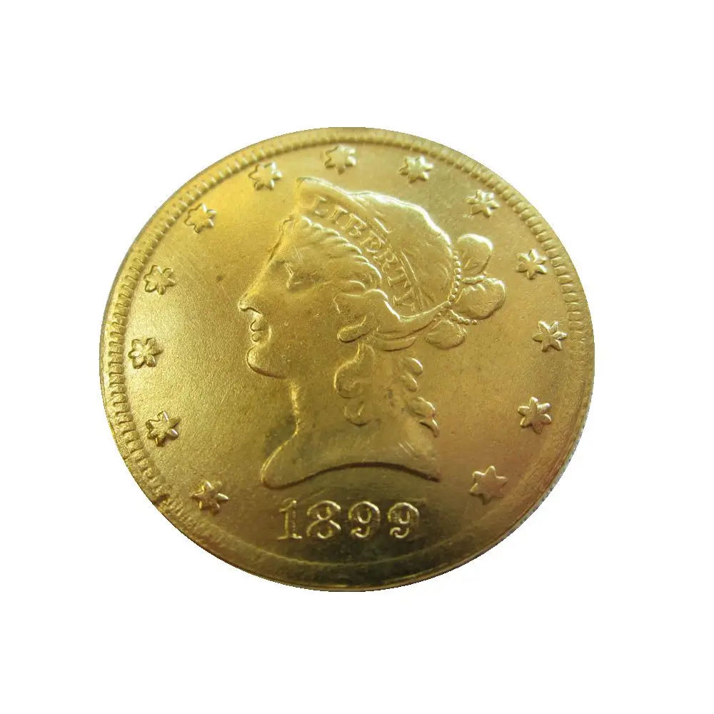 1899 P, O,S, США, позолоченная искусственная голова свободы (девиз на обратном фоне)
1899 P, O,S, США, позолоченная искусственная голова свободы (девиз на обратном фоне)