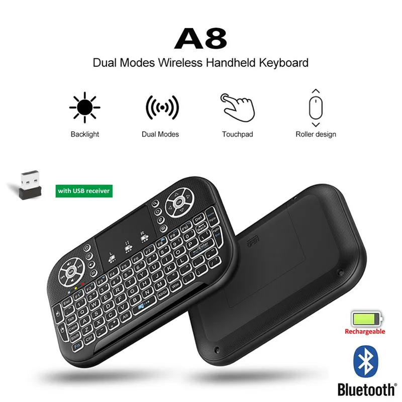 7 Colors Backlight 2.4G Dual Mode Mini Keyboard Intelligent Power Saving Technology Handheld Fingerboard Mouse Remote Control
7 Colors Backlight 2.4G Dual Mode Mini Keyboard Intelligent Power Saving Technology Handheld Fingerboard Mouse Remote Control