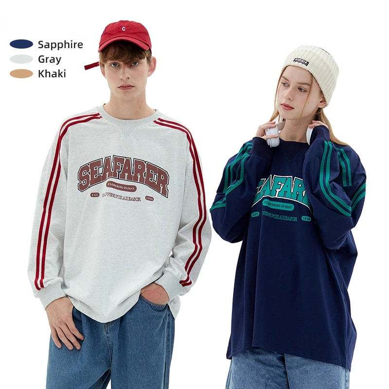 Vintage Preppy Style Long-sleeved T-shirt Men Korean Style Letter Oversized Tees Caual Couples Long-sleeved Cotton Unisex Tops
Vintage Preppy Style Long-sleeved T-shirt Men Korean Style Letter Oversized Tees Caual Couples Long-sleeved Cotton Unisex Tops