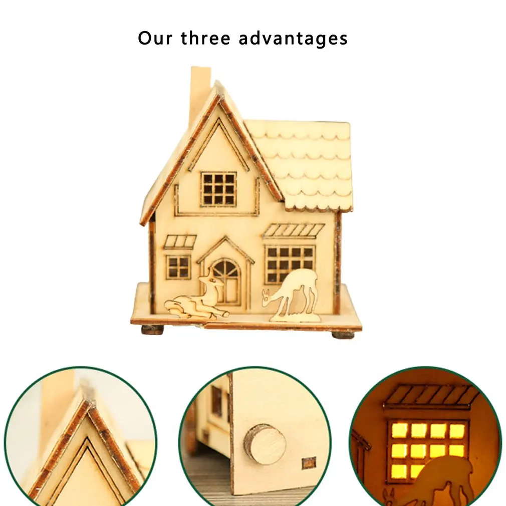 Christmas LED Light Wooden House Luminous Cabin Christmas Decorations For Home DIY Xmas Tree Ornaments New Year Kids Gifts
Christmas LED Light Wooden House Luminous Cabin Christmas Decorations For Home DIY Xmas Tree Ornaments New Year Kids Gifts