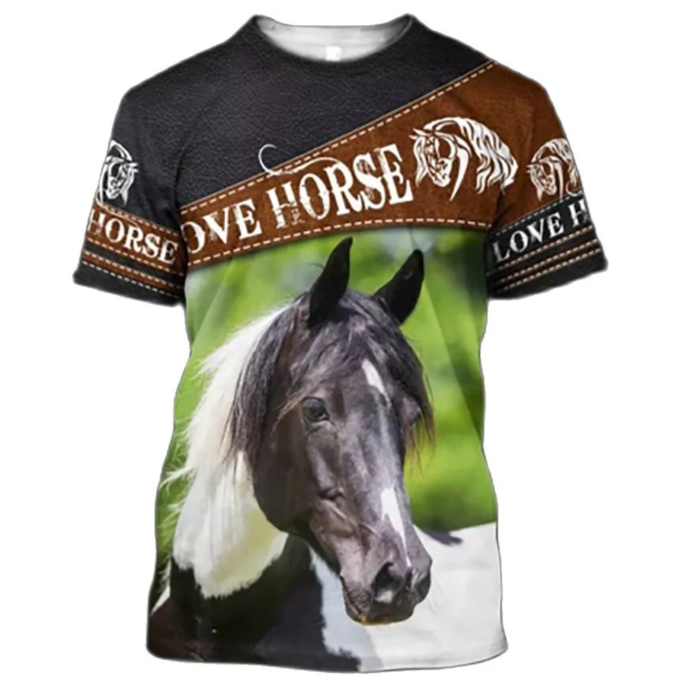 Animal Love Horse 3D Printed T Shirt Men's Summer Horse O Neck Short Sleeve Harajuku Shirt Plus Size Unisex
Animal Love Horse 3D Printed T Shirt Men's Summer Horse O Neck Short Sleeve Harajuku Shirt Plus Size Unisex