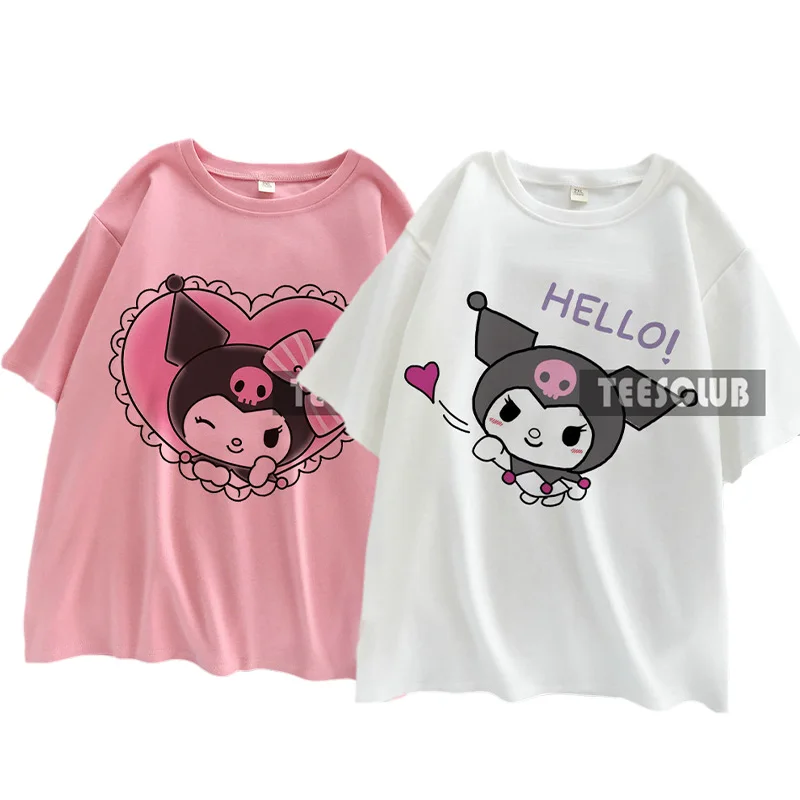 Kawaii Cinnamoroll Kuromi Anime T-Shirt Cartoon Print Men's and Women's Short-Sleeved All-Match Couple Wear Parent-Child Gift
Kawaii Cinnamoroll Kuromi Anime T-Shirt Cartoon Print Men's and Women's Short-Sleeved All-Match Couple Wear Parent-Child Gift