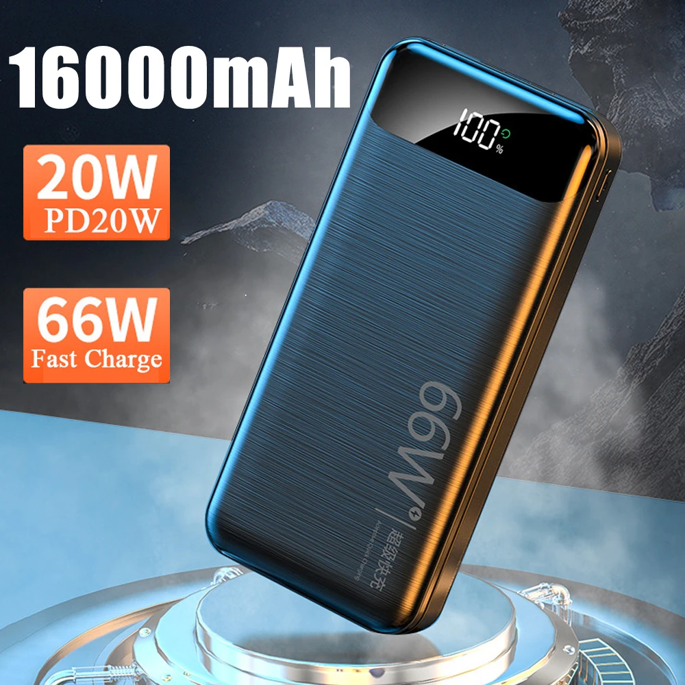 Real 16000mAh 66W Fast Charging Power Bank for Huawei Laptop Powerbank Portable External Battery Charger For iPhone Xiaomi Mi
Real 16000mAh 66W Fast Charging Power Bank for Huawei Laptop Powerbank Portable External Battery Charger For iPhone Xiaomi Mi