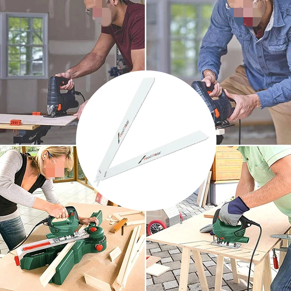 10pcs Jig Saw Blade T-Shank Reciprocating Saw Blade For Cutting Cork Plywood Fiberboard Thin Metals T144d/244d/118a/t111c/t101d
10pcs Jig Saw Blade T-Shank Reciprocating Saw Blade For Cutting Cork Plywood Fiberboard Thin Metals T144d/244d/118a/t111c/t101d
