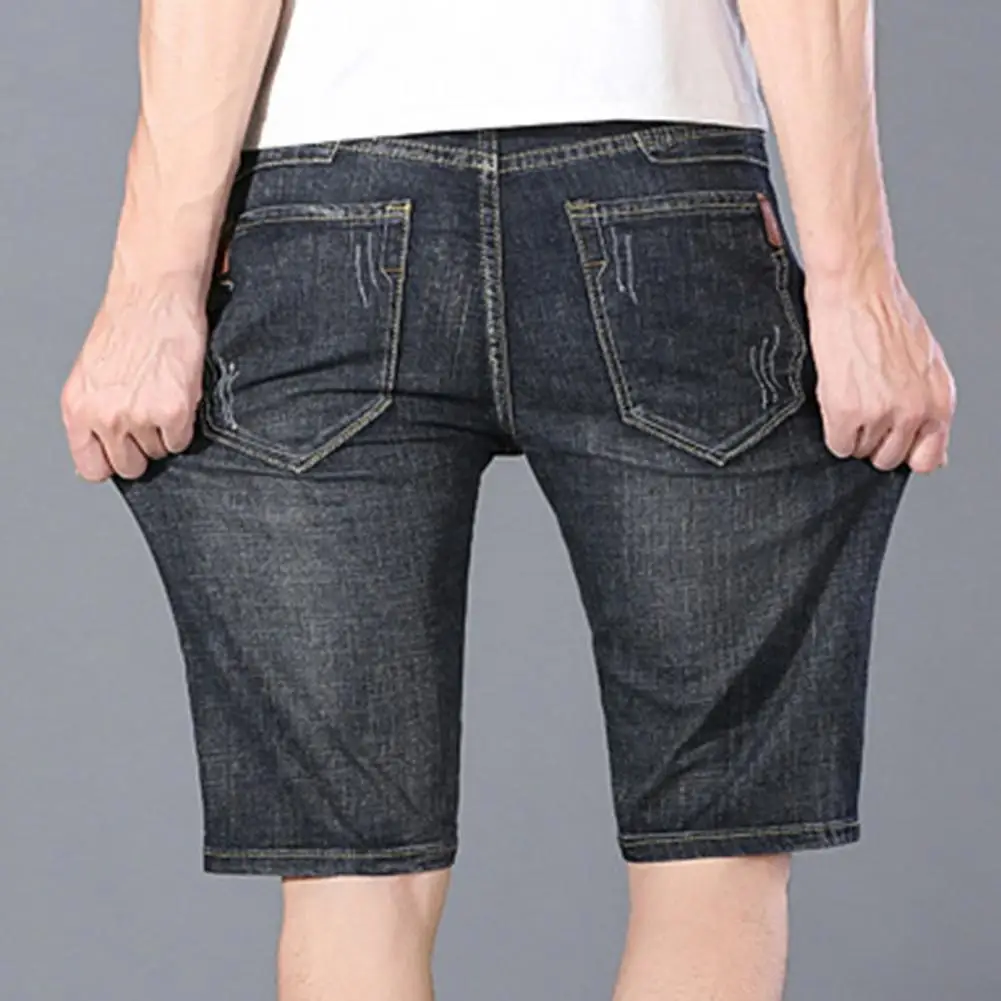 Thin Stylish Multi Pockets Knee Length Denim Pants Cool Short Trousers Solid Color for Daily Wear
Thin Stylish Multi Pockets Knee Length Denim Pants Cool Short Trousers Solid Color for Daily Wear