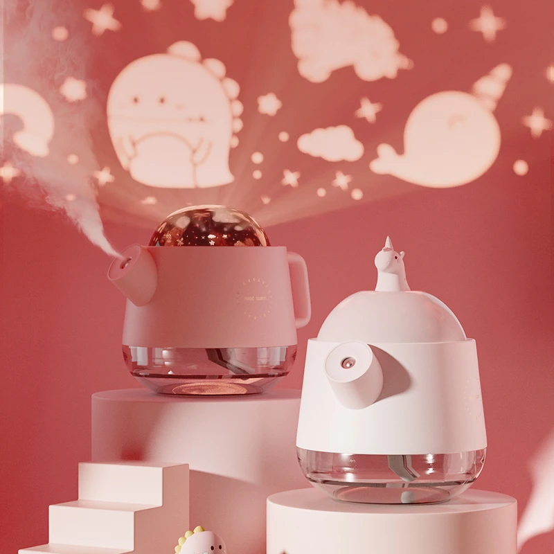 Rotated Projection Lamp Wireless Air Humidifier USB Rechargeable Ultrasonic Cool Mist Aromatherapy Diffuser Maker with LED Light
Rotated Projection Lamp Wireless Air Humidifier USB Rechargeable Ultrasonic Cool Mist Aromatherapy Diffuser Maker with LED Light