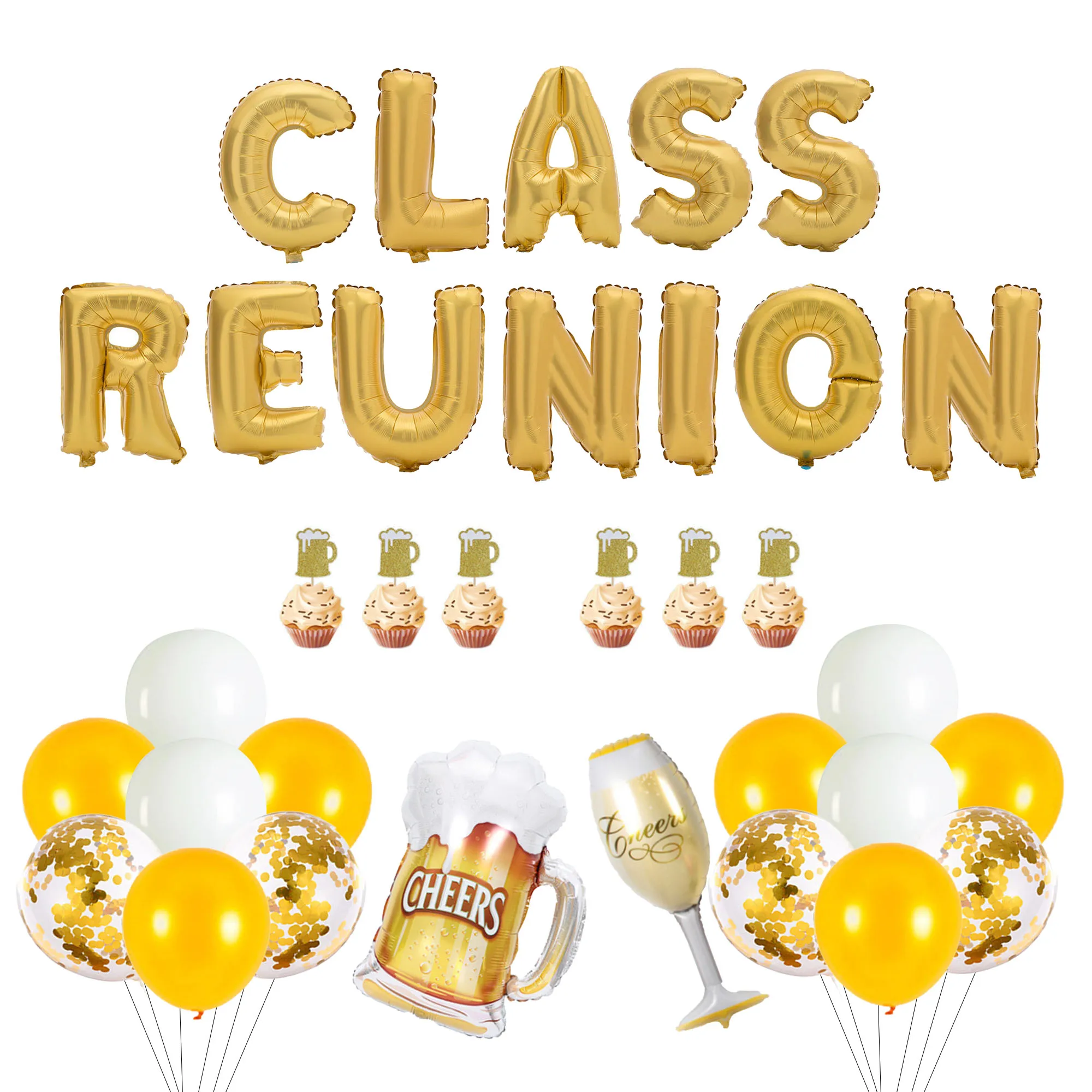 Funmemoir Class Friends Reunion Balloon Banner Reunion Party Decorations Gold Cheers Beer Balloons Class Reunion Party Supplies
Funmemoir Class Friends Reunion Balloon Banner Reunion Party Decorations Gold Cheers Beer Balloons Class Reunion Party Supplies