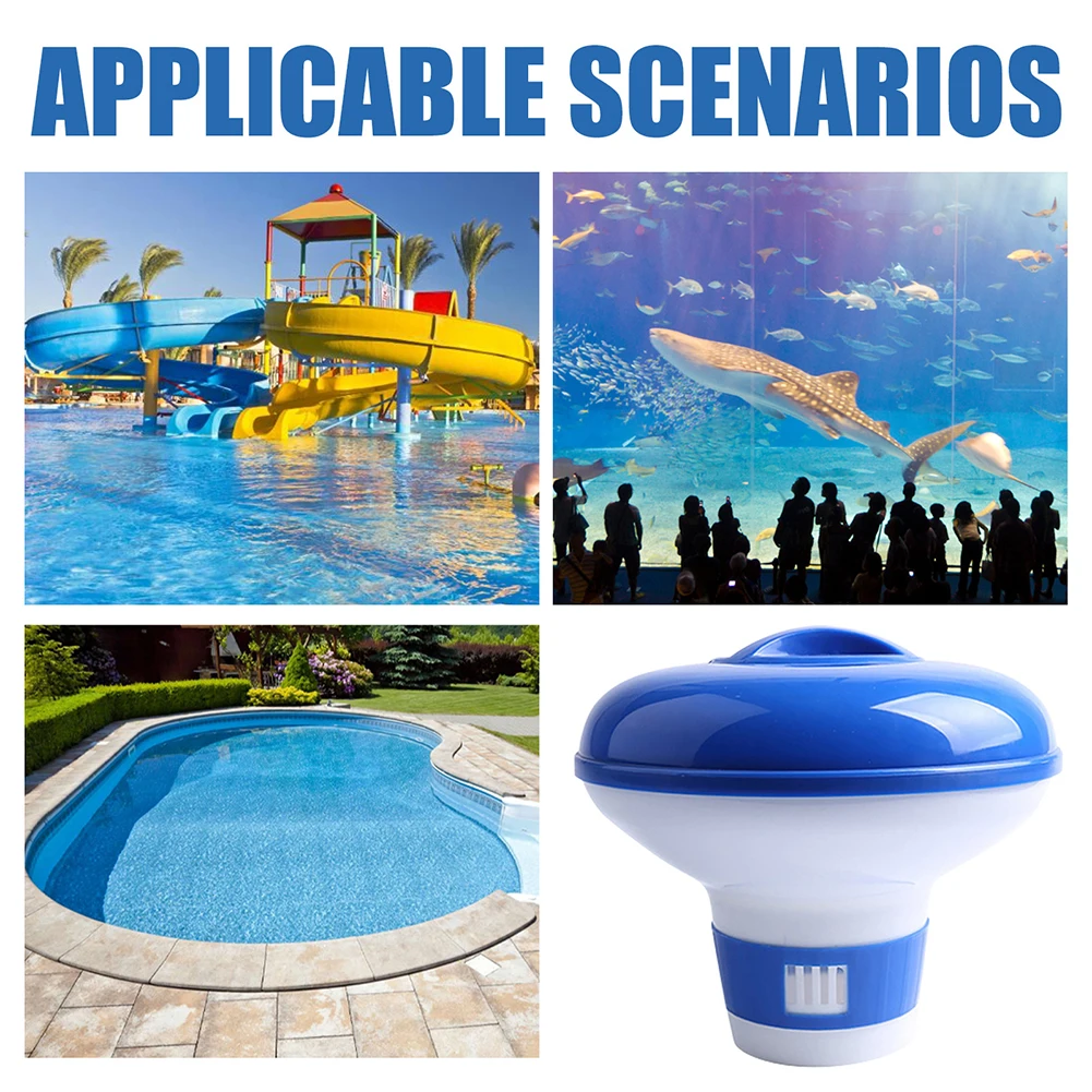 1pc Chlorine Dispenser Swimming Pool Blue Chemical Applicator Floating Tablet Chlorine Dispenser Floater 12.5 × 13.2cm
1pc Chlorine Dispenser Swimming Pool Blue Chemical Applicator Floating Tablet Chlorine Dispenser Floater 12.5 × 13.2cm