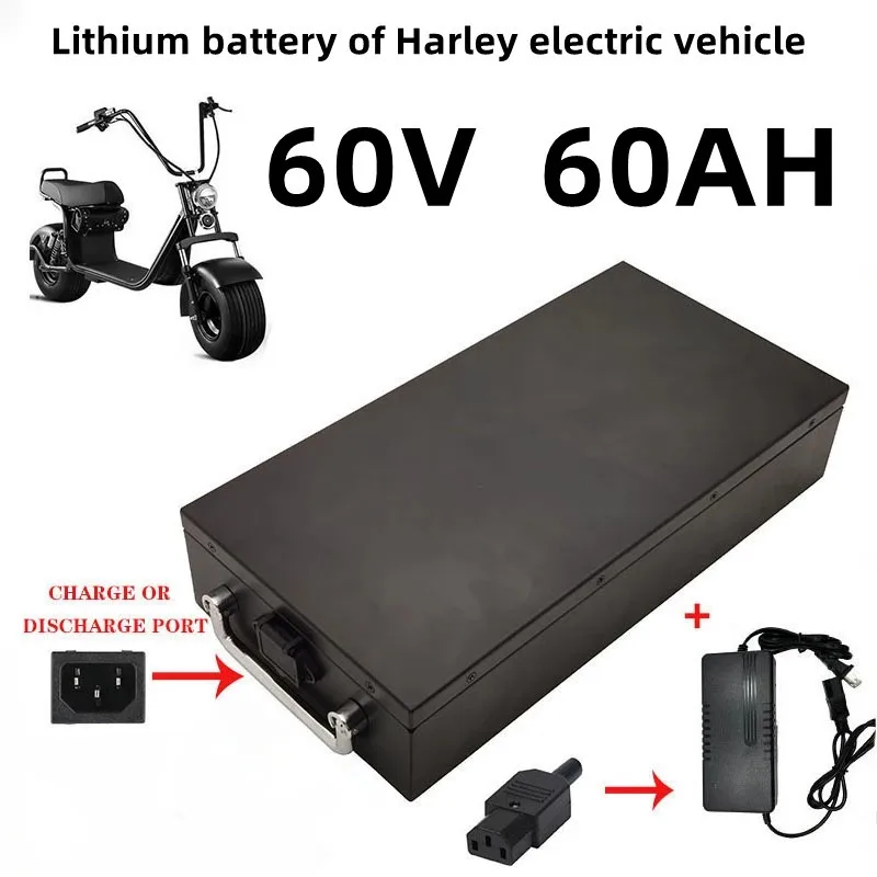 

Original 60V 20ah 30ah 40ah Electric motorcycle Waterproof Lithium Battery 18650 CELL 300-1800W use for Citycoco Scooter Bicycle