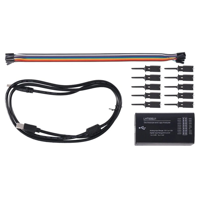 LHT00SU1 Virtual Oscilloscope Logic Analyzer Plastic I2C SPI CAN Uart Full-Featured Signal Generator With 16Mhz Max Sampling
LHT00SU1 Virtual Oscilloscope Logic Analyzer Plastic I2C SPI CAN Uart Full-Featured Signal Generator With 16Mhz Max Sampling